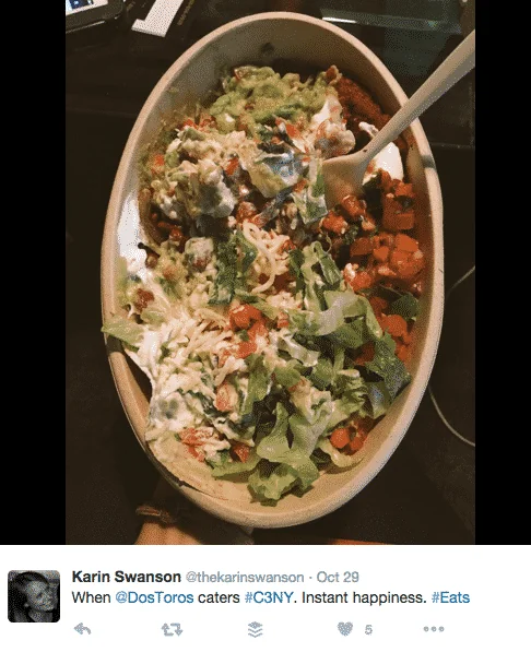 Taco bowls catered by Zerocater